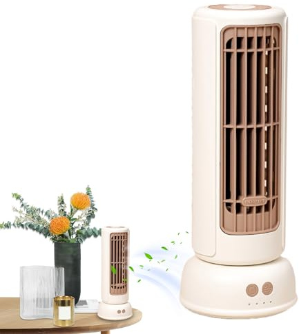 Dubbulon Tower Fan for Bedroom,Vertical Fan Tower - Powerful Portable Ventilator with 3-Speed Settings for Home Nursery Kitchen Office Garage Outdoor Dorm Room Basement Camping