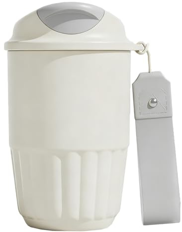 IBOPUXIU Termomugg To Go 410 ml, för kaffe eller te, kaffe to Go mugg i rostfritt stål, läckagesäker med Easy Quick-Press-förslutning
