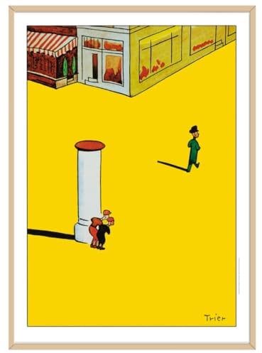 BUCHPOSTER Poster Emil und die Detektive | Kinderposter mit Illustration aus dem Kinderbuchklassiker | Wanddeko Kinderzimmer | Kunstdruck (45x60 cm)
