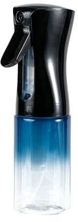Uervoton Vaporisateur Cheveux 200 ml Bleu dégradé, brume fine continue | Flacon spray réutilisable étanche 360°, PET avec poignée ergonomique, pour salon, visage, nettoyage et soins