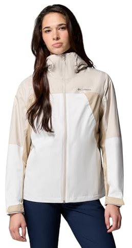 Columbia Damen Inner Limits 4 Jacket wasserdichte Regenjacke, Sea Salt/Dark Stone/Ancient Fossil, Medium