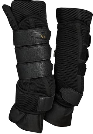 Back on Track® Airflow Stallgamaschen mit Verstärkung | Atmungsaktiv | Farbe: Schwarz (M)