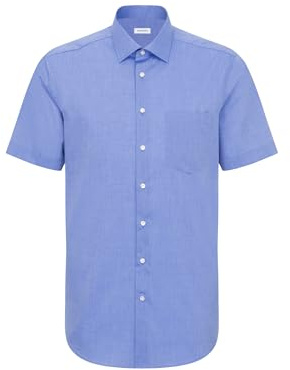 Seidensticker Herren Business-Hemd - Regular Fit - Bügelfrei - Button-Down-Kragen - Kurzarm - 100% Baumwolle