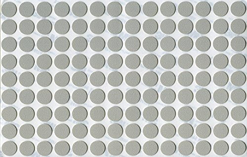 KwikCaps® PVC Aluminium Selbstklebende Schrauben-Abdeckungen Abdeckkappen Nägel Cam flach [126 Stk. x 13 mm Durchmesser]