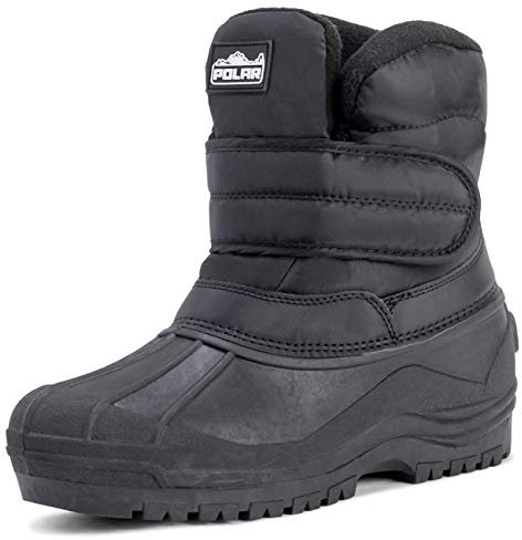 Polar Mens Nylon Snow Hiking Thermal Outdoor Single Strap Stable Mucker Boots - Black - UK11/EU45 - YC0424
