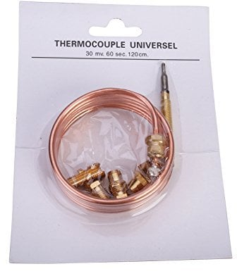 First4Spares Kit de termopar de gas universal de 1200 mm con 5 accesorios, 120 cm, cocinas