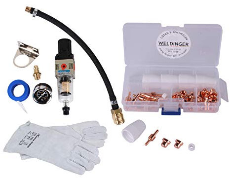 WELDINGER CutSet Star Starterset für Plasmaschneider PS 51 mit Wasserabscheider und Druckluftset
