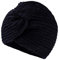 MFAZ Morefaz Ltd Damen Chemo Turban Twist Hut Mohair Wolle für Krebs Kopfbedeckung Headwrap Strickmütze Schals (Black)