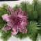 Hava Kolari 5pcs Weihnachtsblume, Künstliche Blumen Weihnachtsbaumdekoration Weihnachtsbaum Blume Deko Weihnachtsdekoration Ornamente (Pink)