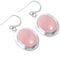 Jeweloporium 925 Sterling Silver Earring for Women Silver Earring Pink Rose Quartz Stone Drop Dangle Solitaire Wedding Gift Costume Jewelry