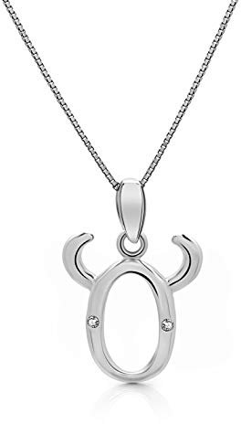 AMITSCHI® Sternzeichen-Kette aus 925 Sterling Silber - [verstellbare Sternzeichenkette für Damen] Perfekte Geschenkidee - Einzigartiges Sternzeichen Design - Stier 21. April - 20- Mai