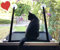 Premium Fensterplatz für die zufriedene Katze Katzenliege 360° Ausblick Hängematte Fensterliege Sonnenbad Katzenhängematte Fensterliegeplatz Fenster Bett Fensterbank hängend Saugnäpfen bis 15KG