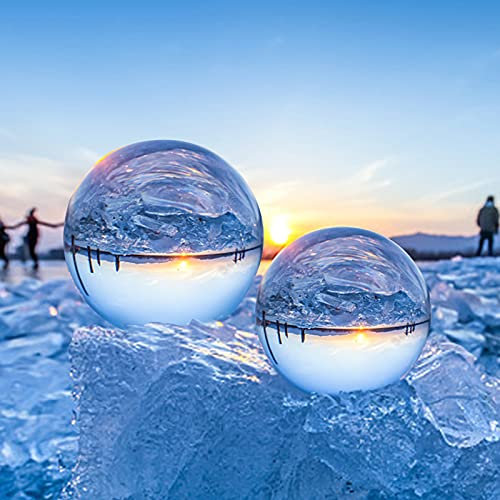 ESMART 80mm Glaskugel Fotografie K9 Glaskugel mit Ständer und Tasche, Fotografie Zubehör, Fotokugel Kristallkugel, Lensball/Weihnachtskugeln/Schneekugel