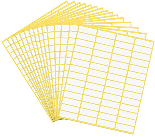 Jinlaili A5 Aufkleber Etiketten, Selbstklebend Klebeetiketten Weiß, 15 Blatt Etiketten Bedruckbar, Haushaltsetiketten Blanko, Beschriften Aufkleber, Vielzweck-Etiketten für Schule Büro