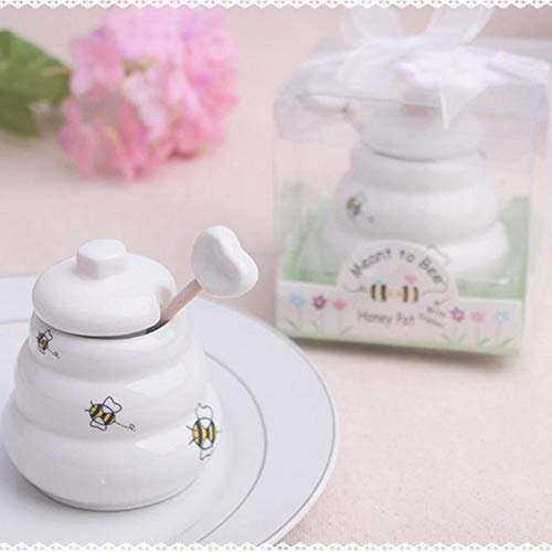 Crysdaralovebi Meant to Bee Ceramic Honey Pot 10pcs/Lot Wedding Bridal Shower Favor Gifts Favor de la boda