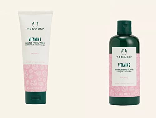 The Body Shop Vitamin E Hydrating Toner 250ml Gentle Wash 125ml Set Moisturizing