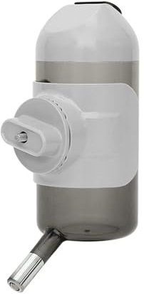 Distributeur d'Eau pour Chien et Chat, 500ml Gourde Anti-Gouttes, Bouteille pour Cage (Gris)