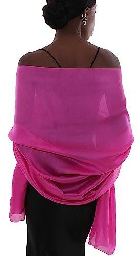 PIOYMEYA Chale Rose Etole Femme Mariage Echarpe Foulard pour Robe Soiree Grosse Echarpes et Foulards Pashmina