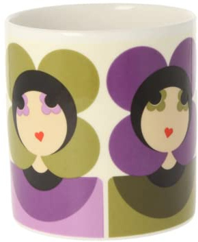 Orla Kiely Tasse Luna Purple/Olive, 350 ml