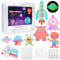Homgaty Fuse Beads Kit, 5000 PCS Glow in The Dark Iron Beads Crafting Melting Bead Set for Kids, 16 Styles Alien UFO Patterns Bead Pegboards, Tweezers, Ironing Paper for DIY Craft Making