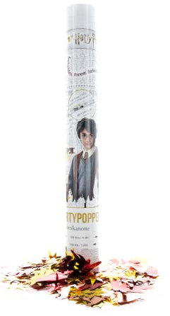 Party Factory `Harry Potter´ Party Popper 1er Set, 40 cm Konfettikanone mit bunt schimmerndem Konfetti, bis zu 8 m Flughöhe