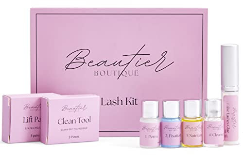 Beautier Boutique Wimpernlifting Set Für Zuhause und Anfänger, Private und Professionelle Anwendung, Lange Andauernd, Augenbrauen Lifting Set, Lash Lifting Set Diy Einzeln Natürlich Bio Vegan