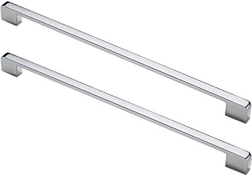 MACHSWON 5pcs Door Handles 320mm Hole Center Bright Chrome American Style Zinc Alloy Drawer Cupboard Wardrobe Door Handle Kitchen Hardware Cabinet Pulls