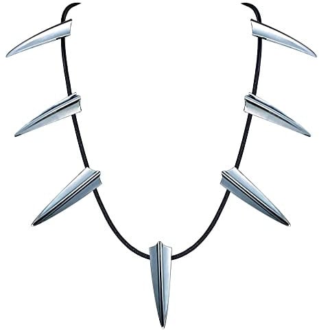 Adramata Herren Halskette für Cosplay Herren Anhänger Halskette Silber Goldton Halloween Party Halskette für Männer, Jungen Cosplay Schmuck,S