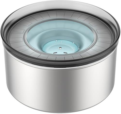 Gamelle à Eau pour Chien Anti-déversement en Acier Inoxydable de qualité Alimentaire, Grande capacité de 3 L, Anti-éclaboussures avec Base antidérapante, Bol d'eau pour buveurs salissants [lèvre