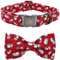 Elegant little tail Hundehalsband, Weihnachten Hundehalsband Rot Urlaub Haustier Halsband Hund Schleife Halsband Haustier einstellbar Mädchen Junge Hundehalsband für mittlere Hunde