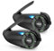 EJEAS Q8 Motorcycle Helmet Bluetooth Intercom, New Mesh 3.0 Group Intercom System with Music Sharing and Channel Switching for 6 Riders Talking at The Same Time (2 Pack)