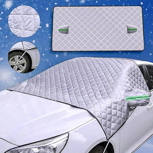 Frontscheibenabdeckung Winter für VW Golf 6 GTI Golf 7 GTI Golf Tdi Golf Sportsvan 2000-2023 2024, Verdicken Faltbar Auto Windschutzscheibenabdeckung, Gegen Schnee Staub Wischer Spiegel Schutz