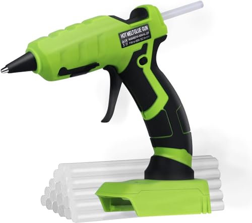 Pistola per colla a caldo senza fili per Black+Decker, adatta per batteria agli ioni di litio Black+Decker, 20 V, 30 secondi, preriscaldamento rapido della pistola per colla a caldo con 20 bastoncini