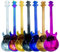 Cuillère à café, Cuillères à thé, cuillère à café en forme de guitare Cuillères à café colorées en acier inoxydable, cadeaux créatifs pour hommes et femmes, 7 Pièces