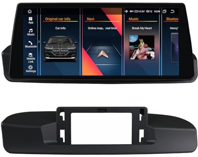 Koodux 10.33 Pulgadas Android 12 QLED Autoradio para BMW 3 Series E90 (2005–2012), admite Carplay/Android Auto/Control de Volante/Entrada de la cámara/BT5.0/4G-SIM/GPS/FM/AM/DSP