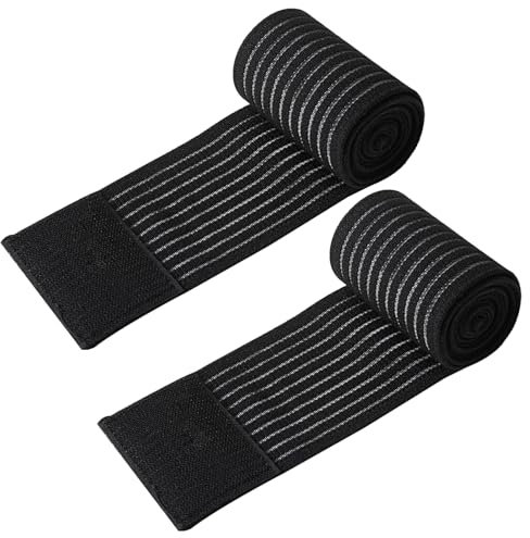 2 Pièces Bandage Poignet, Élastique et Ajustable en Polyester Respirant, Protection Optimale pour Entorses, Tendinites et Activités Sportives, Noir, Taille Universelle