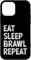 Hülle für iPhone 12 mini Eat Sleep Brawl Repeat Stars Lustiges Videospiel