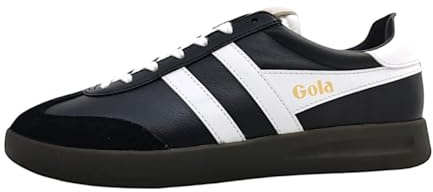 Gola, Cyclone Leather CMB743, Black/White/Dark Gum, 41 (Hombre)
