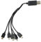 Hurromy USB-Ladekabel, 5-in-1-, Lithiumzelle, multifunktional, für Quadrocopter, Drohne, Flugzeugmodell, Zubehör XS809 XS809W, Ersatzteile, 2 Stück