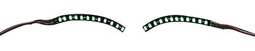 Autocollant Double Paupière Halloween, Faux Cils LED, Polyvalents et Sûrs pour les Boîtes de Nuit (GREEN)