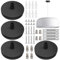 GBKDQQ 4 Stück Baldachin Lampe, Metall Schwarz Deckenbaldachin 80mm Baldachin Licht Anhänger Lampenbaldachin Kit, Deckenleuchte Anschluss Metall Anschlussdose, Baldachin Licht Zubehör