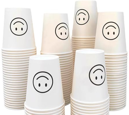 GWRFVIL Paquete de 50 vasos de papel desechables de 8 onzas, tazas de café caliente, taza de té de papel, tazas de bebidas de fiesta, taza de bebida caliente/fría para uso doméstico y oficina