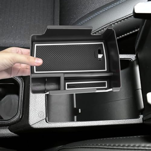 BSTW Compatibile con Jeep Compass 2021 2022 2023 2024 2025 Vano Portaoggetti per Bracciolo, per Jeep Compass Contenitore Centrale Organizer Scatola di Immagazzinaggio (Bianco)