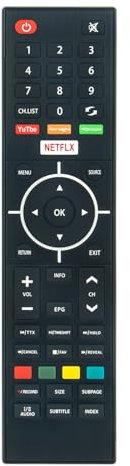 VINABTY Sustitución del Mando a Distancia Apto para BAUHN BOLVA Kodak Denver VELTech LED TV LDS-4368 LDS-4368 TV-3702 VEL32SM01UK VEL40SM01UK ATV65UHDS-0120 NX-7588 NX-8238