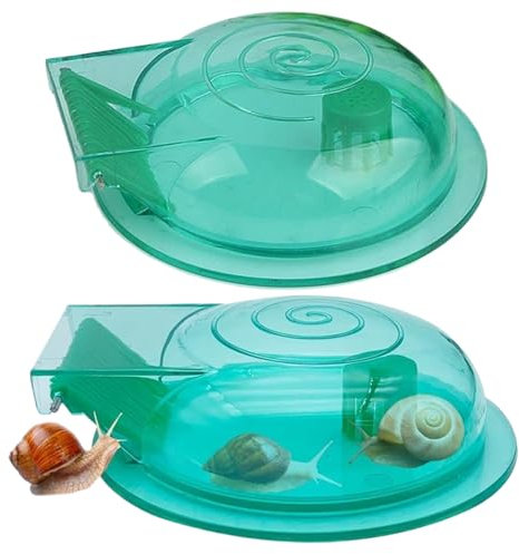 Schneckenfalle Aquarium 2pcs 6.69x4.84x1.18 Kunststoff Aquarium Schneckenfalle Aquarium Schneckenentferner Reinigungsmittel leichter Schnecken Tank visueller Planaria -Falle für Fischtank Aquarium Sc