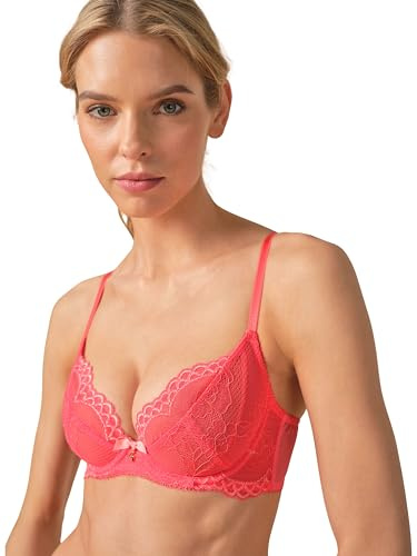 Gossard Superboost Lace Non Padded Plunge Bra Sugar Coral 32G