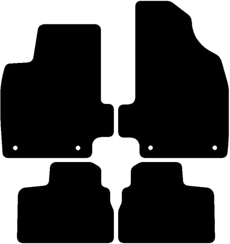 Kovvar Tappetini per Auto in Gomma Duogrip adatti per Leapmotor T03 2024-2026 - Versione: Sistema di fissaggio: Clip ovale + perno a vite - Serie: DuoGrip Gomma