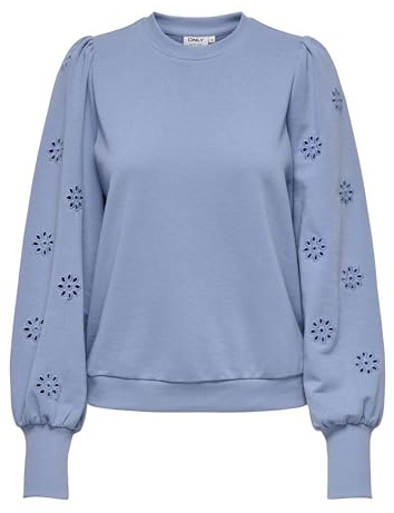 ONLY CARMAKOMA Damen Carfemme L/S Puff Embroidery Ub SWT Noos, Tempest, 36