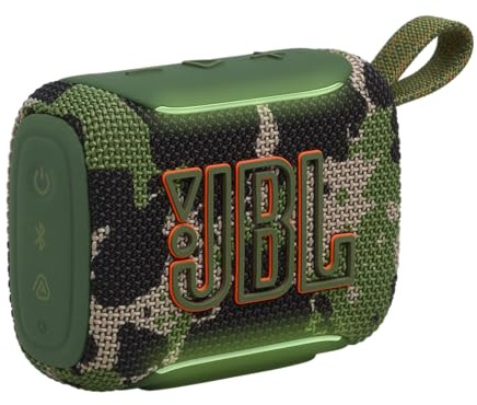 JBL Go 5, Altoparlante Bluetooth Ultraportatile, Impermeabile, Mimetico | Potente JBL Pro Sound, AirTouch Pairing, Auracast, Illuminazione Ambient Edge, Bluetooth 6.0 e fino a 10 Ore di Autonomia
