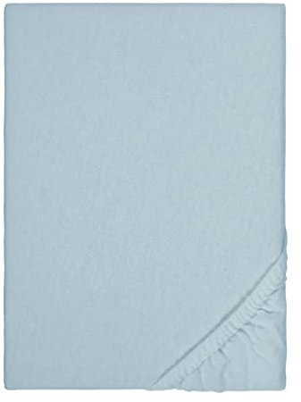 biberna Feinbiber-Spannbetttuch 0002744 taubenblau 1x 180x200 cm - 200x200 cm